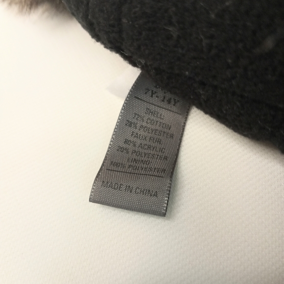 REI Child's Cotton Faux Fur Ear Flap Hat  7-14Y - Picture 7 of 10